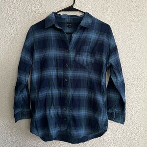 Art Class Brand Blue Plaid Flannel Shirt